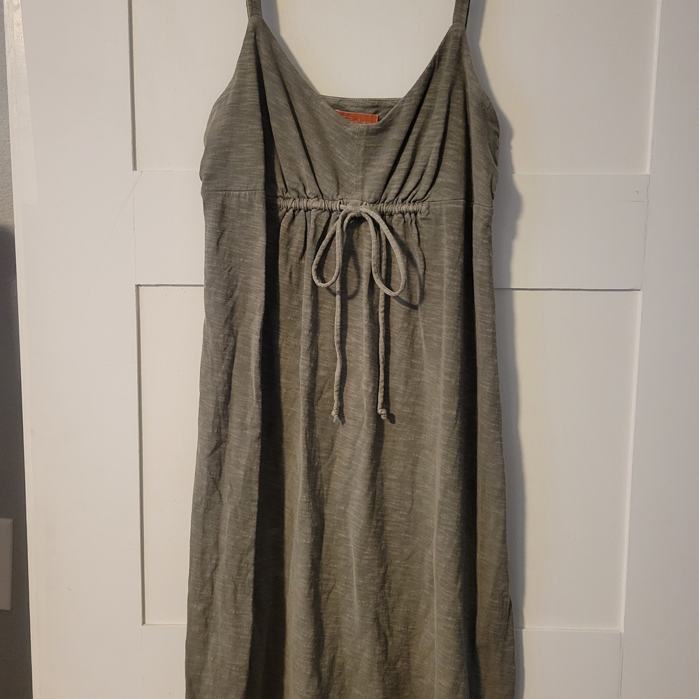 Tommy Bahama Olive Green Sleeveless Relax Tank Dress with Orange Label